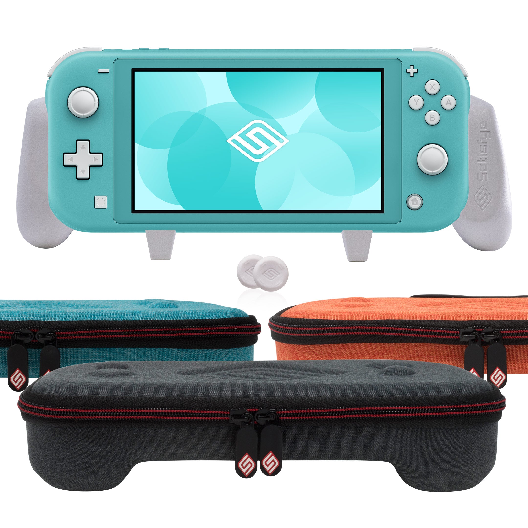 Nintendo Switch discount Lite in Turquoise, with Satisfye Grip & Animal Crossing Case