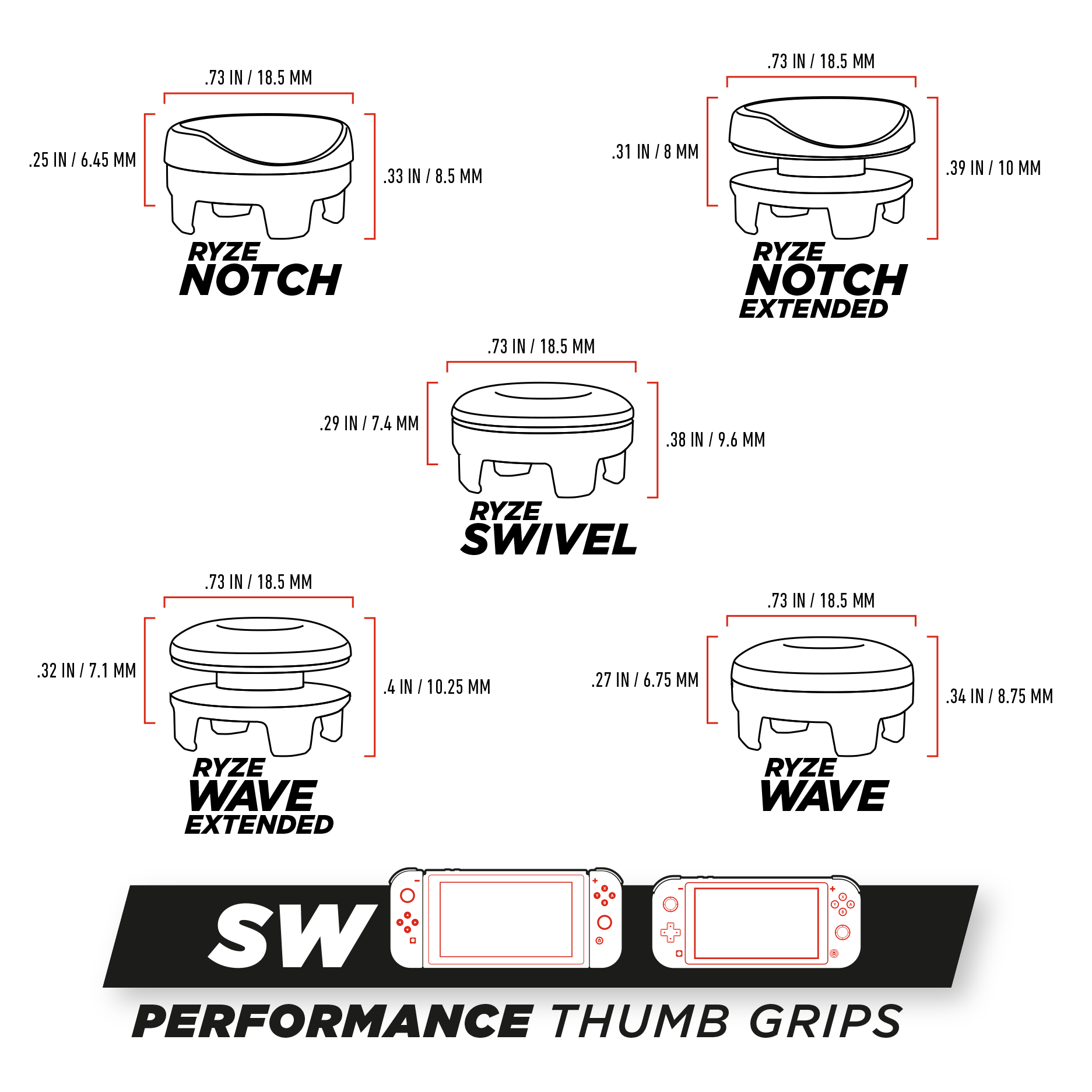 RYZEPADS (Switch) - Combo Pack